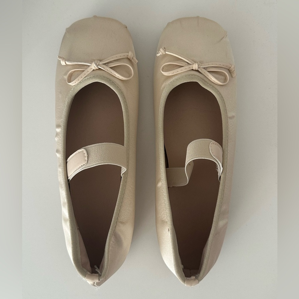 Cream Ballet Flats